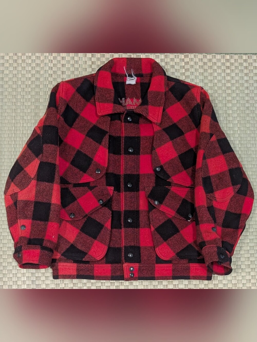 RARE Vintage Shaman Outfitters Wool Plaid Jacket Men's Size Medium Made in USA